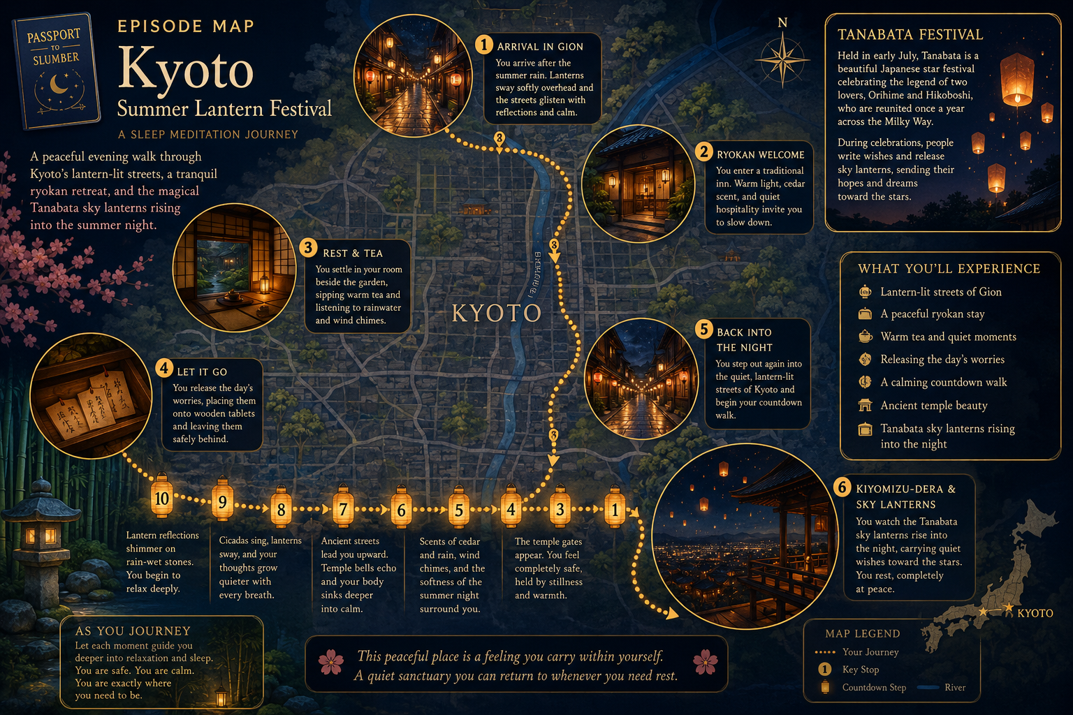 Kyoto Summer Lantern Festival Sleep Meditation